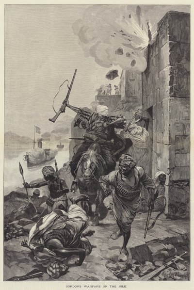 ナイル川でのゴードンの戦争 作： Richard Caton Woodville junior